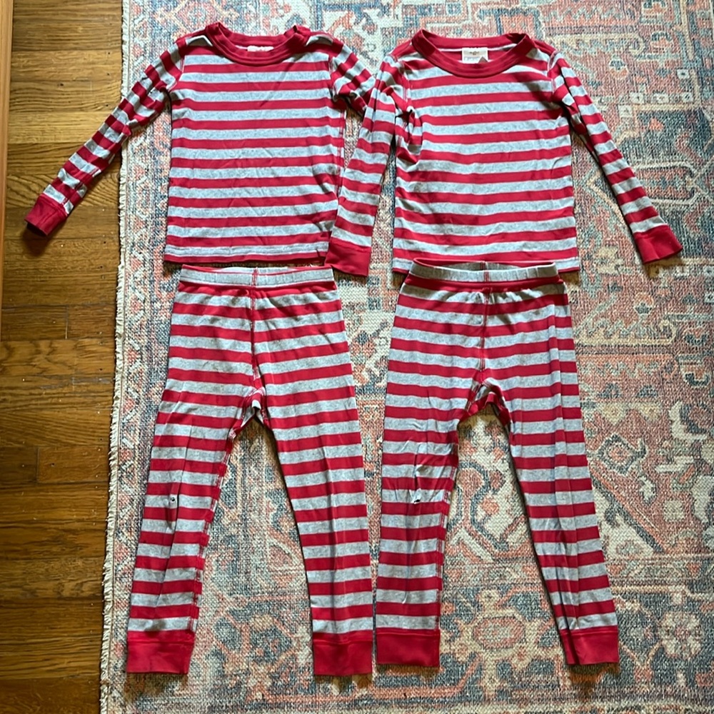 BUNDLE OF TWO Hanna Andersson 100% Cotton Long Sleeve Pajamas - with flaws